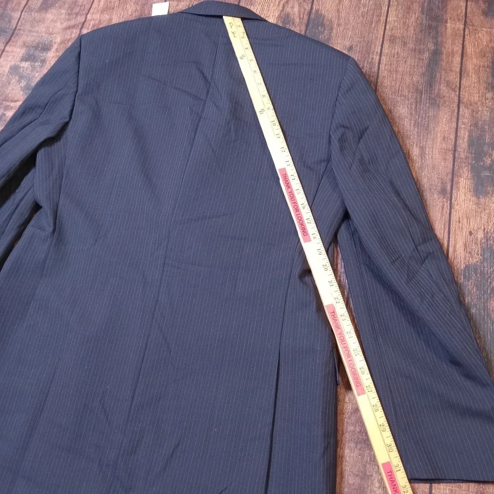 Brooks Brothers 346 Stretch 100% Wool Blazer‎ 40L Navy Pinstripe